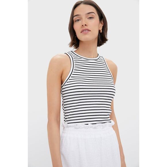 Tuckernuck Tops - TUCKERNUCK Black Stripe Foley Rib Racerback Tank Size M NWT